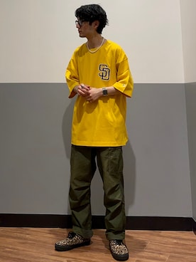 「MLB（メジャーリーグベースボール）のアイテム」を使った、shoki1997rさん（メンズ・167cm）の春コーディネート