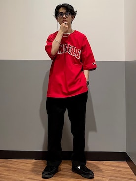 「MLB（メジャーリーグベースボール）のアイテム」を使った、shoki1997rさん（メンズ・167cm）の春コーディネート