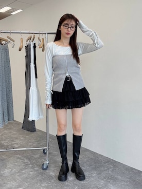 「デート/ロマンティック」｜「アイテム（レッグウェア）」を使った、marikoさん（レディース・166cm）の秋コーディネート