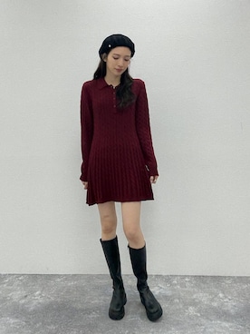 「アイテム（ハンチング/ベレー帽）」を使った、marikoさん（レディース・166cm・20代）の秋コーディネート
