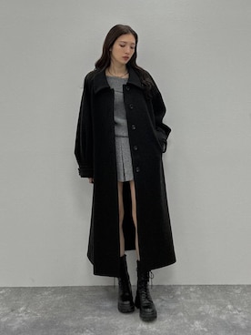 「アイテム（ステンカラーコート）」を使った、marikoさん（レディース・166cm・20代）の秋コーディネート