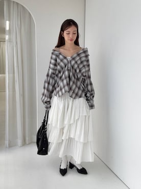 「Heather（ヘザー）のアイテム」を使った、marikoさん（レディース・166cm）の夏コーディネート