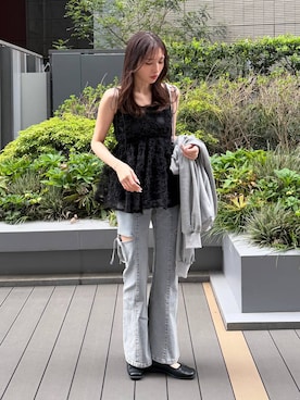 「Heather（ヘザー）のアイテム（トップス）」を使った、marikoさん（レディース・166cm）の春コーディネート