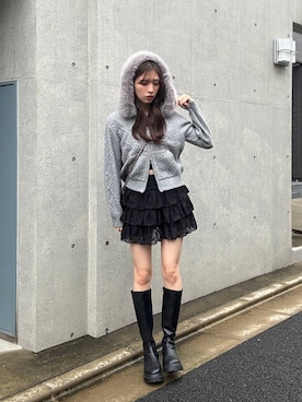 「Heather（ヘザー）のアイテム（ニット/セーター）」を使った、marikoさん（レディース・166cm）の秋コーディネート