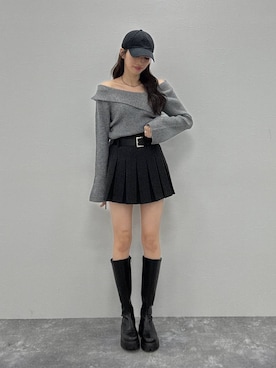 「Heather（ヘザー）のアイテム（ニット/セーター）」を使った、marikoさん（レディース・166cm）の秋コーディネート