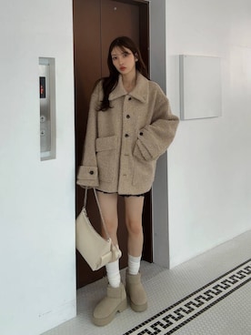 「アイテム（その他アウター）」を使った、marikoさん（レディース・166cm・20代）の秋コーディネート