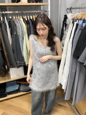 「Heather（ヘザー）のアイテム（ベスト）」を使った、marikoさん（レディース・166cm）の春コーディネート