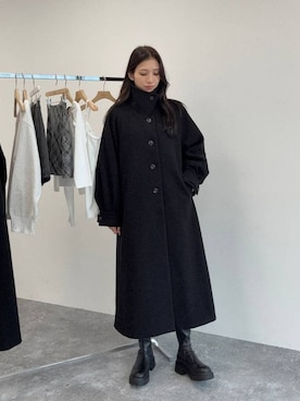 「アイテム（ステンカラーコート）」を使った、marikoさん（レディース・166cm・20代）の秋コーディネート
