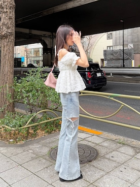 「Heather（ヘザー）のアイテム（トップス）」を使った、marikoさん（レディース・166cm）の春コーディネート