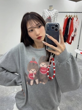 「Heather（ヘザー）のレースボリュームスニーカー　650132（スニーカー、ブラック系）」を使った、marikoさん（レディース・166cm）の春コーディネート