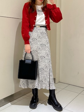 「へザー」｜「アイテム（ハンドバッグ）」を使った、marikoさん（レディース・166cm）の秋コーディネート
