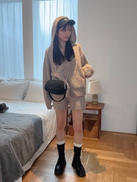 「Heather（ヘザー）のアイテム（ニット/セーター）」を使った、marikoさん（レディース・166cm）の秋コーディネート