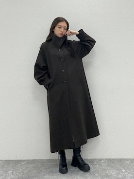 「アイテム（ステンカラーコート）」を使った、marikoさん（レディース・166cm・20代）の秋コーディネート