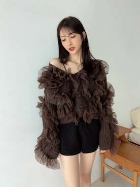 「Heather（ヘザー）のアイテム（パンツ）」を使った、marikoさん（レディース・166cm）の秋コーディネート