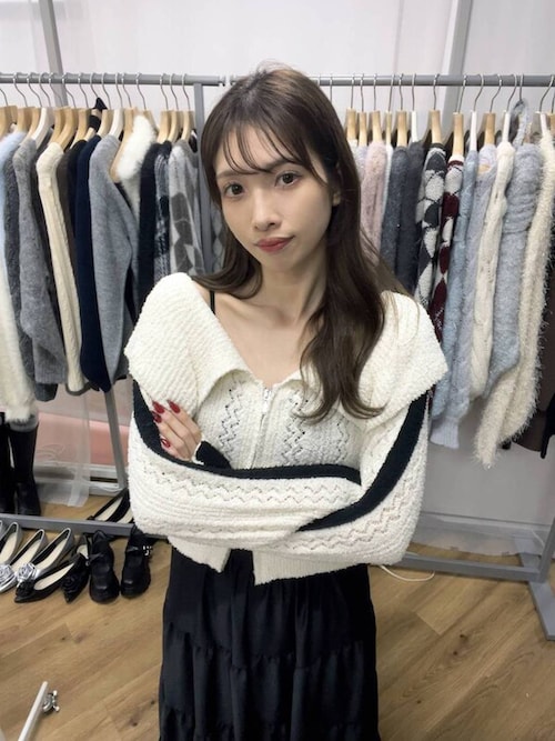 Heather ニット セーター WZIPラインニット 207644 レディース
