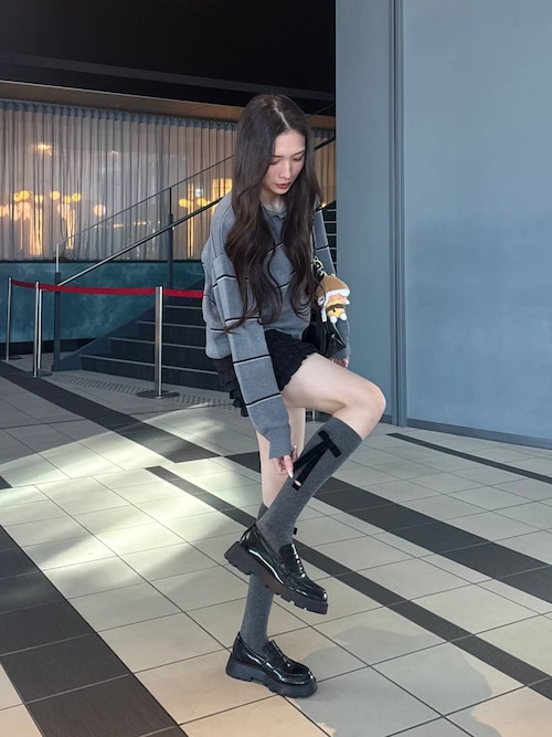 Heather（ヘザー） 靴下 「Philly chocolate×Heather」リボンソックス