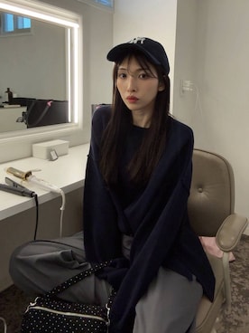 「Heather（ヘザー）のアイテム（ニット/セーター）」を使った、marikoさん（レディース・166cm）の秋コーディネート