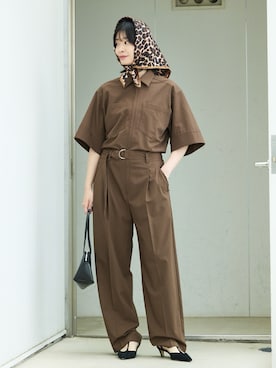 「アイテム（つなぎ/オールインワン）」を使った、くろさん（レディース・160cm）の夏コーディネート