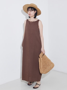 「Rouge vif（ルージュヴィフ）のアイテム」を使った、くろさん（レディース・160cm）の夏コーディネート