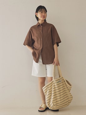 「Rouge vif（ルージュヴィフ）のアイテム」を使った、くろさん（レディース・160cm）の夏コーディネート