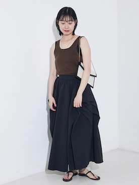 「Rouge vif（ルージュヴィフ）のアイテム」を使った、くろさん（レディース・160cm）の夏コーディネート