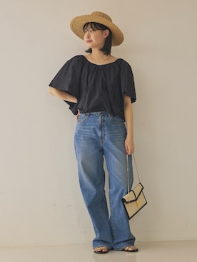 くろさん（骨格ナチュラル・レディース・160cm）の夏コーディネート