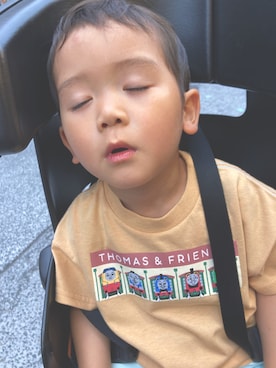 「Thomas（トーマス）のアイテム」を使った、7to3kiさん（キッズ・90cm）の夏コーディネート