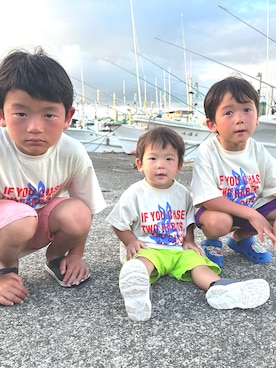「3兄弟」｜7to3kiさん（キッズ・120cm）の夏コーディネート
