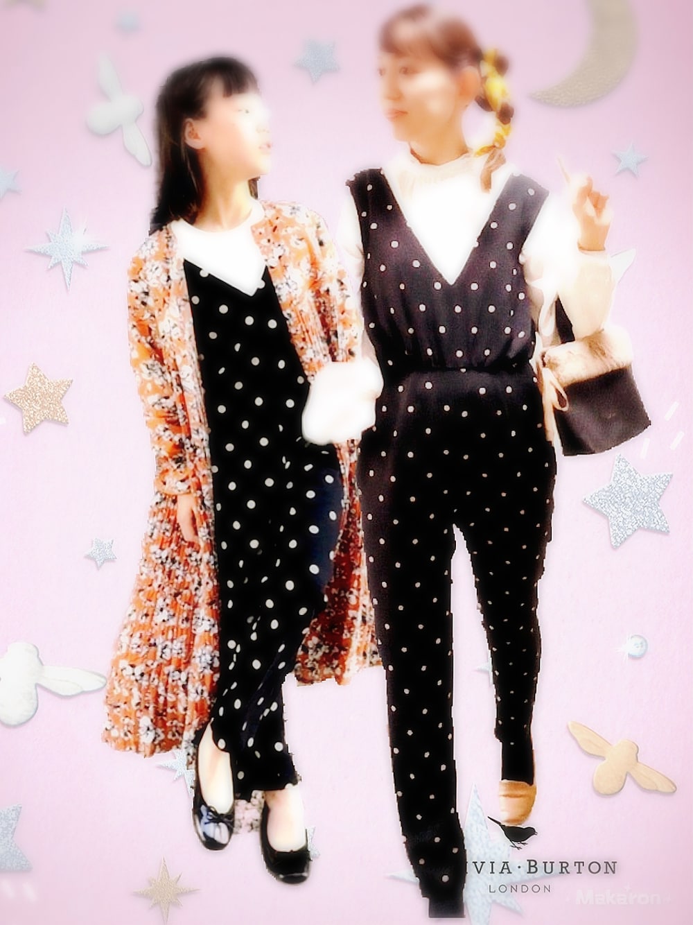 ピンク系のシャツ/ブラウス、その他のその他パンツ、ブラック系のスニーカーを着用したレディースの冬コーディネートの4枚目の写真