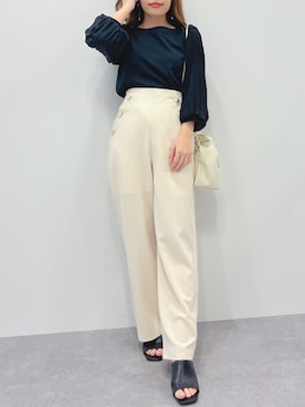 「ORiental TRaffic（オリエンタルトラフィック）のORientalTRafficストレッチミュールサンダル（サンダル）」を使った、mai shi（STRIPE CLUB 本部）さん（レディース・158cm）の春コーディネート