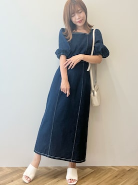 「デニムワンピース」｜mai shi（STRIPE CLUB 本部）さん（レディース・158cm・30代）の秋コーディネート