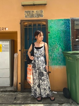「リゾートスタイル」｜「アイテム（オールインワン・サロペット）」を使った、ちゅなさん（レディース・146cm）の夏コーディネート