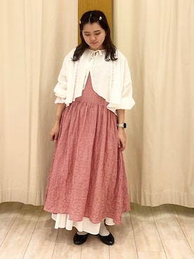 「ゆべしコラボ」｜「アイテム（ワンピース/ドレス）」を使った、🦦かわぐち みり🦦さん（レディース・156cm）の春コーディネート