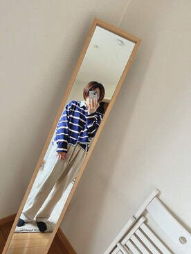 「UNIQLO（ユニクロ）のアイテム（スウェットパンツ、ベージュ系）」を使った、SAKIさん（レディース・160cm）の春コーディネート