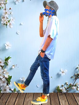 Vans バンズ のスニーカー イエロー系 を使ったメンズ人気ファッションコーディネート Wear