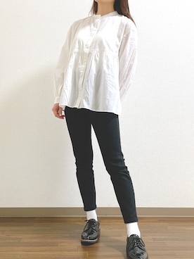 「コットンギャザーブラウス」｜moimoeさん（レディース・148cm）の春コーディネート
