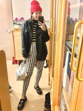 「MONKI（モンキ）のアイテム（レギンス/スパッツ）」を使った、bforboniさん（レディース・158cm）の春コーディネート