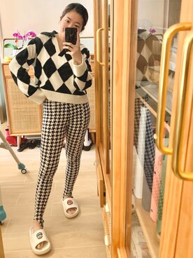 「MONKI（モンキ）のアイテム（レギンス/スパッツ）」を使った、bforboniさん（レディース・158cm）の春コーディネート