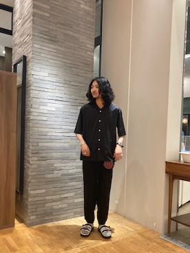 「レーヨンシャツ」｜maedaayutoさん（メンズ・180cm）の夏コーディネート