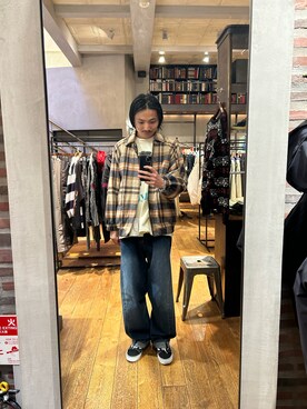 「アイテム（ブルゾン、ブラウン系）」を使った、maedaayutoさん（メンズ・180cm）の秋コーディネート