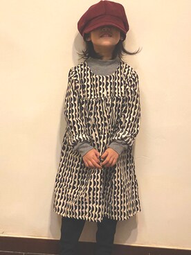 「no brand（ノーブランド）のアイテム（ワンピース/ドレス）」を使った、Ninanaさん（キッズ・100cm）の冬コーディネート