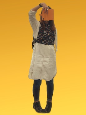 「ノーカラーシャツ」｜「アイテム（その他シューズ）」を使った、さくちーさん（レディース・163cm）の春コーディネート