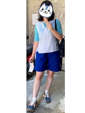 「MEIER.Q（マイヤーキュー）のアイテム（トップス）」を使った、cleankeepさん（レディース・162cm）の夏コーディネート