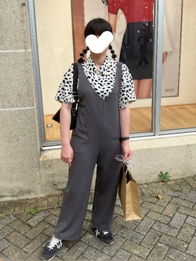 「アイテム（オールインワン・サロペット）」を使った、cleankeepさん（レディース・162cm）の秋コーディネート