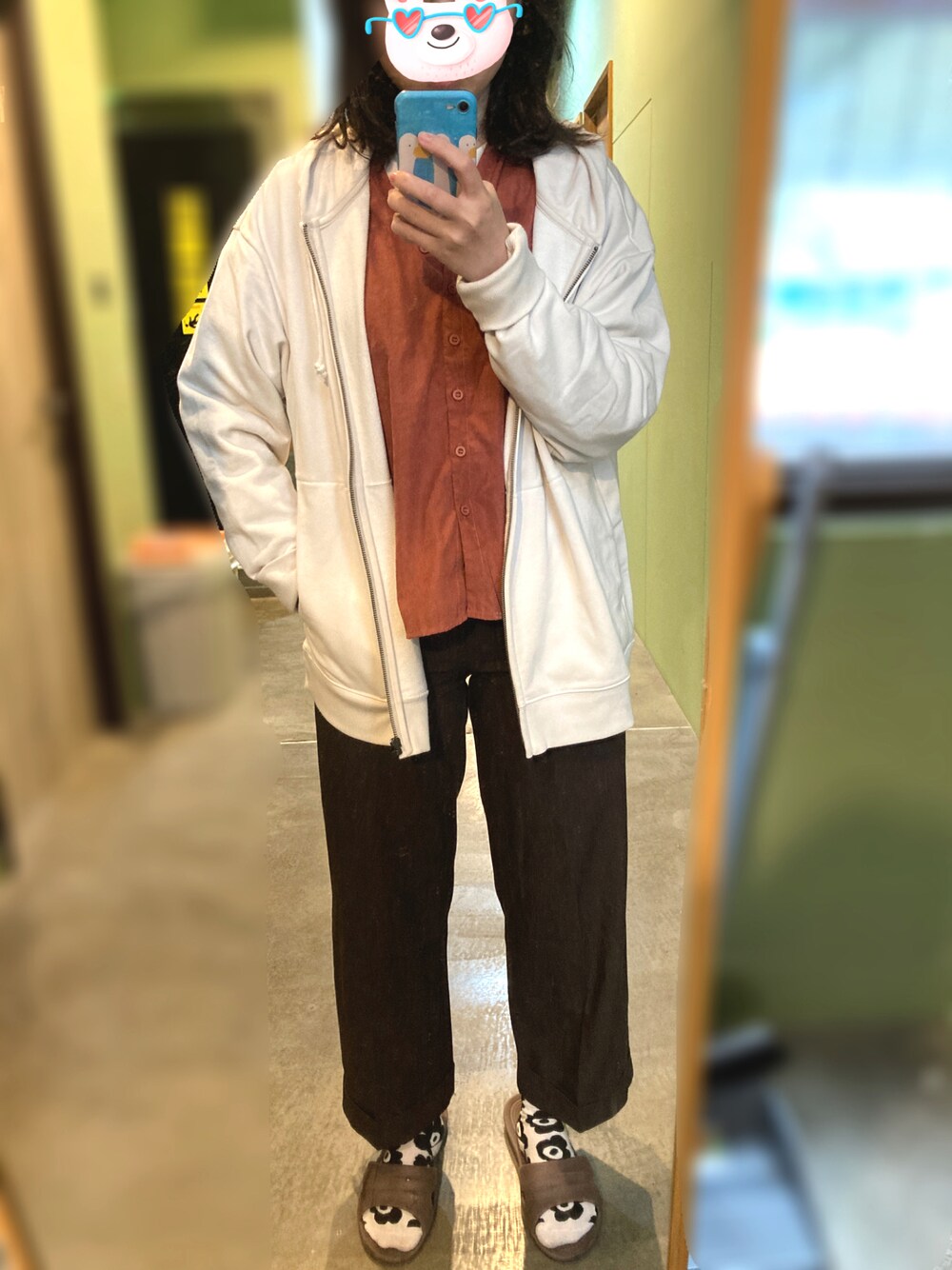 「ootd、spring、春コーデ」｜「無印良品の拉鍊連帽外套（ピーコート、グレー系）」を使った、cleankeepさん（レディース・162cm）の春コーディネートの1枚目の写真