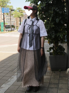 「アイテム（ジャンパースカート）」を使った、cleankeepさん（レディース・162cm）の秋コーディネート