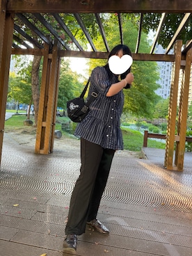 「アイテム（メッセンジャーバッグ）」を使った、cleankeepさん（レディース・162cm）の秋コーディネート