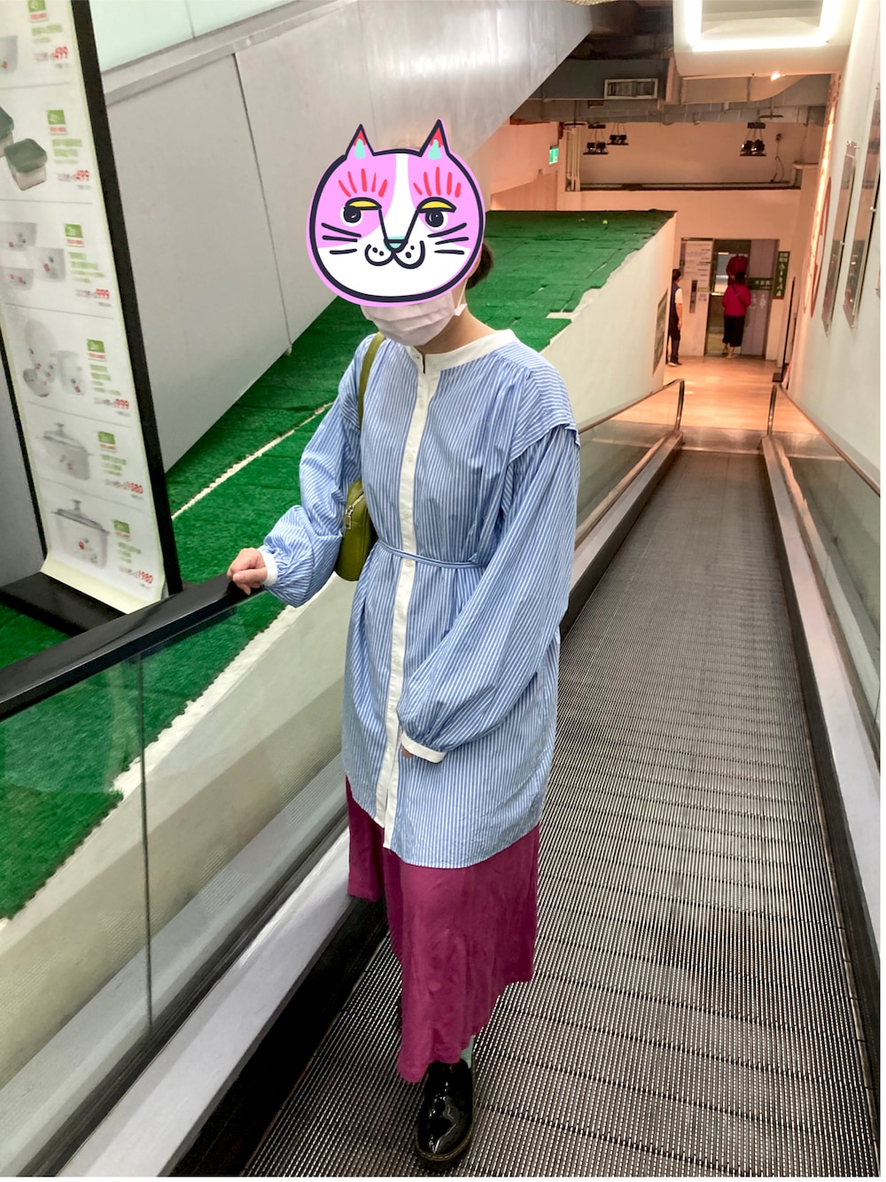 「春コーデ、spring」｜「LOWRYS FARMのマルチロングシャツＬＳ　262769（シャツ/ブラウス、ブルー系）」を使った、cleankeepさん（レディース・162cm）の春コーディネートの1枚目の写真