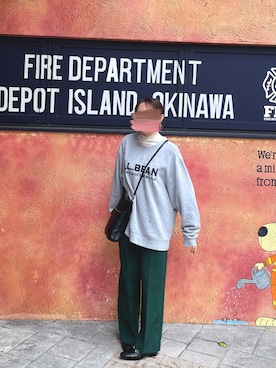 「GRL（グレイル）のシアーハイネックメロウ加工トップス（Tシャツ/カットソー）」を使った、uriさん（レディース・164cm）の冬コーディネート