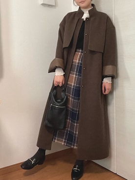 「Simplicite（サンプリシテ）のアイテム（スカート）」を使った、uriさん（レディース・164cm）の冬コーディネート
